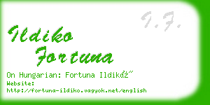 ildiko fortuna business card